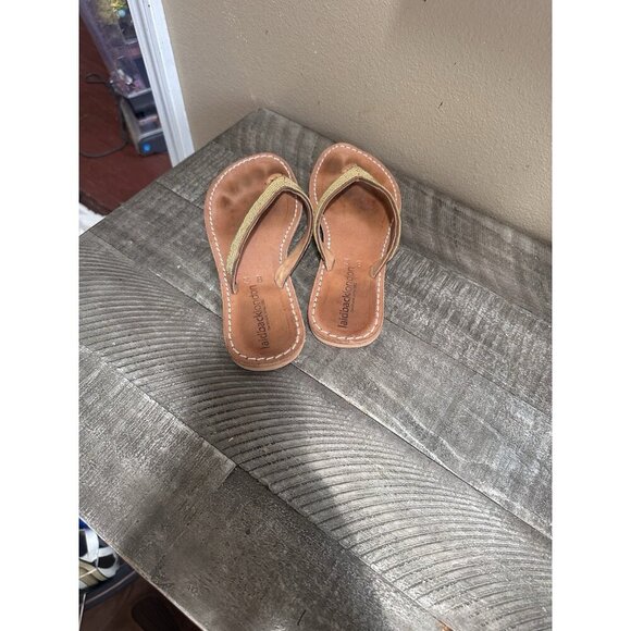 laidback london Seri SSG Leather Sandals BROWN  And Gold EU 38 US 7 -7.5 - Picture 3 of 4